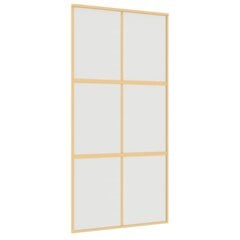 Bīdāmās durvis, zelta, 102.5x205cm, esg stikls/alumīnijs цена и информация | Межкомнатные двери | 220.lv