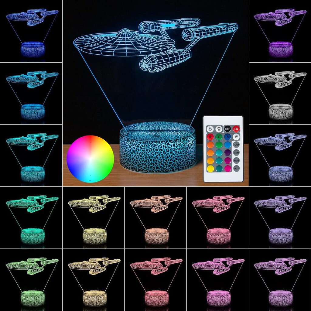 Nakts lampa LED Smalody 3D цена и информация | Galda lampas | 220.lv