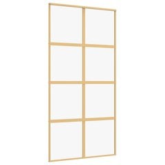 Bīdāmās durvis, zelta, 102.5x205cm, esg stikls/alumīnijs цена и информация | Межкомнатные двери | 220.lv