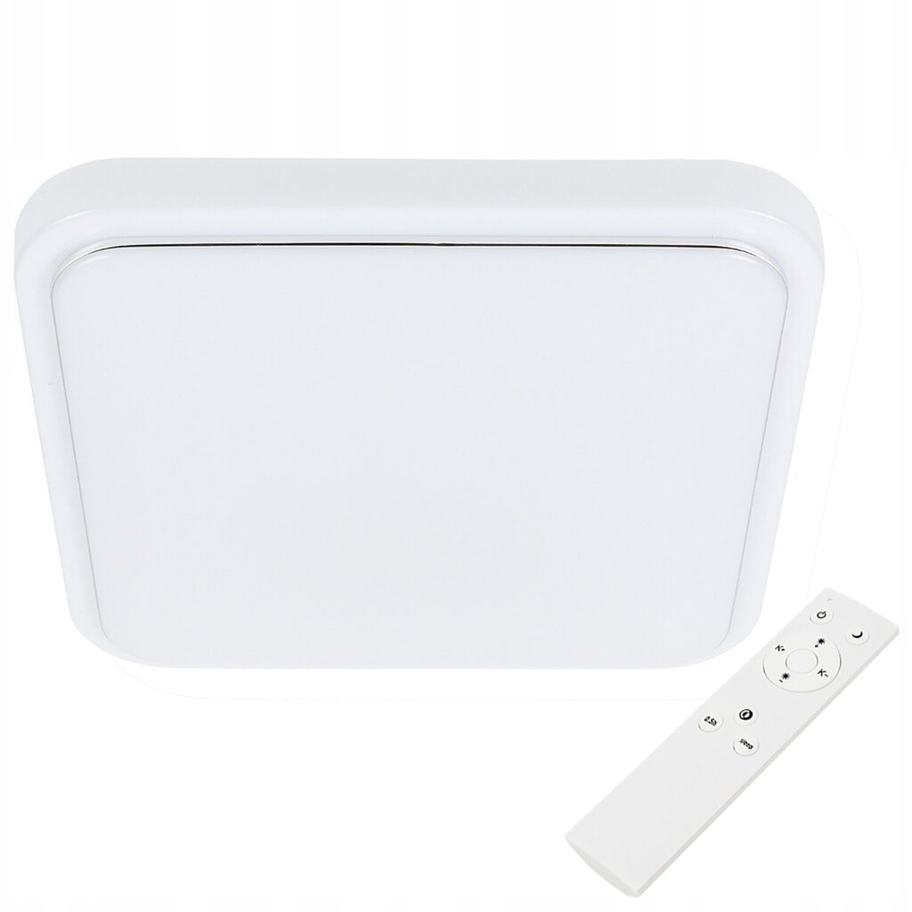 LED griestu lampa, 33x33cm, ar pulti, balta cena un informācija | Griestu lampas | 220.lv