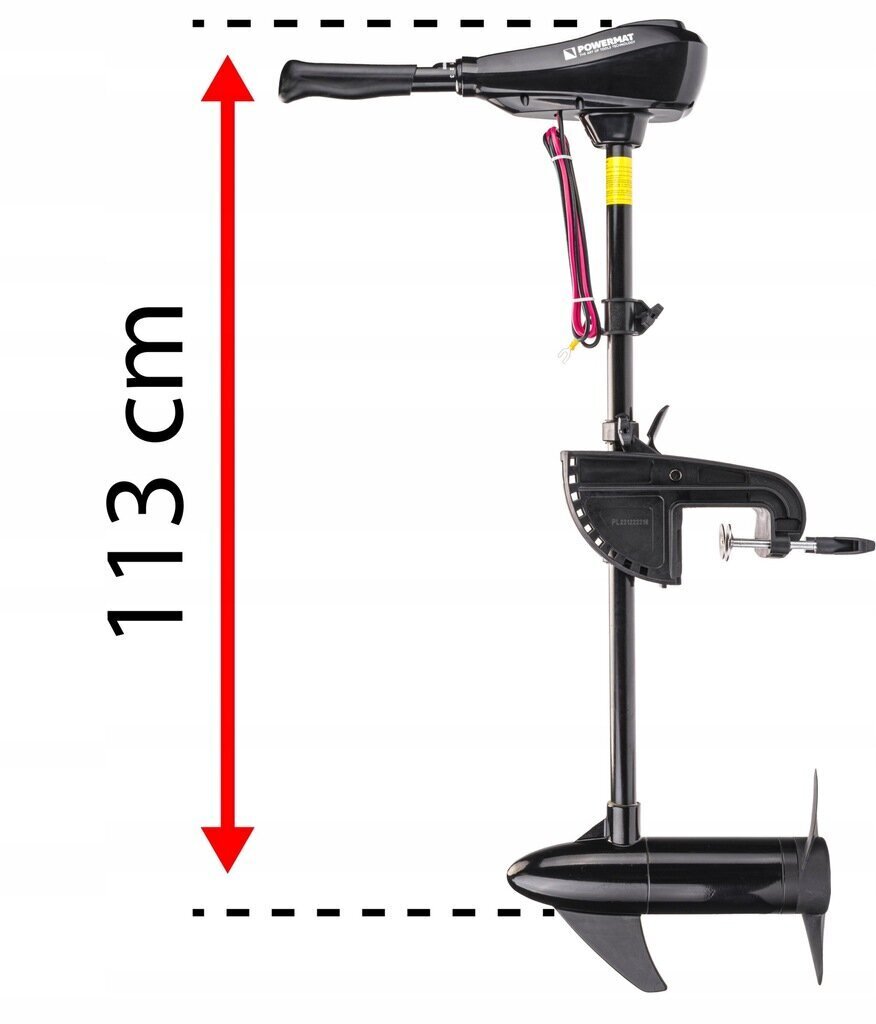 Piekarināmais laivas motors Powermat PM-ESZ-55H, melns cena un informācija | Piederumi laivām un kajakiem | 220.lv