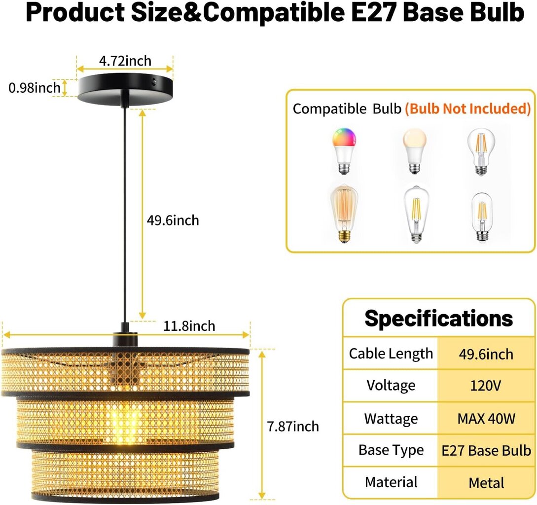 LED griestu gaismeklis Hamlite, 40W, melns/brūns cena un informācija | Lustras | 220.lv