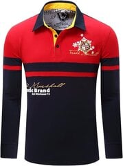 Vīriešu polo krekls Fredd Marshall, zils/sarkans цена и информация | Мужские футболки | 220.lv