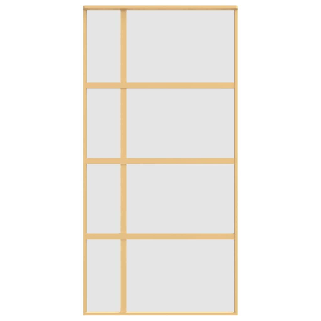 Bīdāmās durvis, zelta, 102.5x205cm, esg stikls/alumīnijs цена и информация | Iekšdurvis | 220.lv