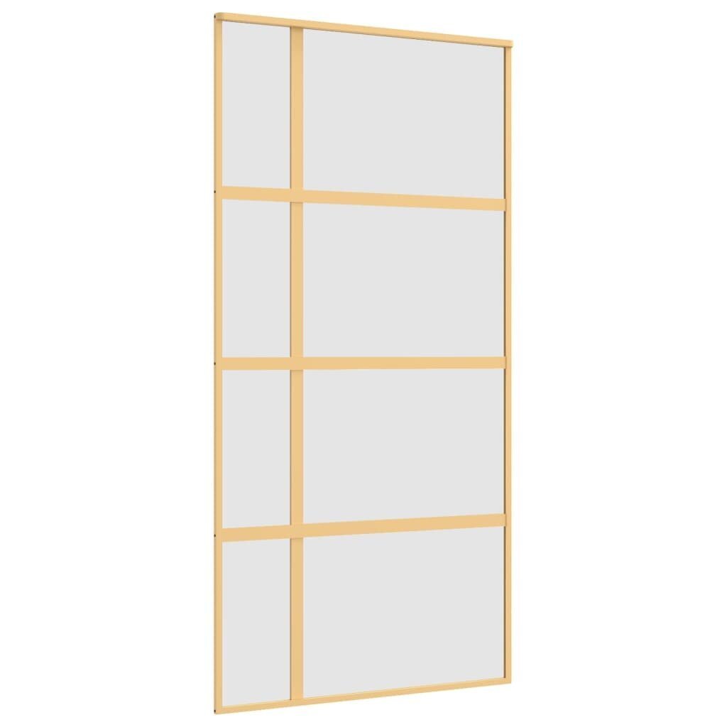 Bīdāmās durvis, zelta, 102.5x205cm, esg stikls/alumīnijs цена и информация | Iekšdurvis | 220.lv