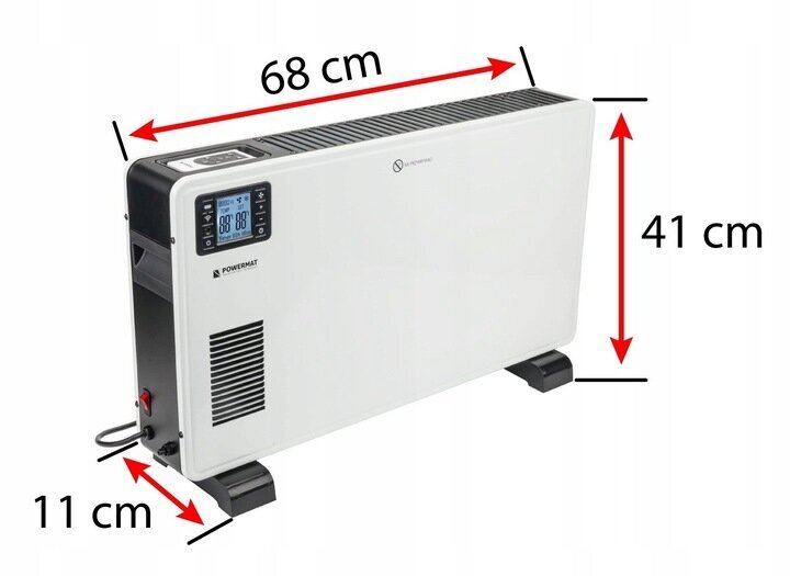 Elektriskais konvektora sildītājs Powermat PM-GK-3500DLW, 2300W, LCD cena un informācija | Sildītāji | 220.lv