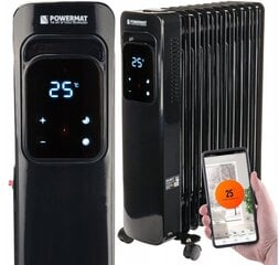 Eļļots elektriskā sildītāja radiators Powermat PM-GOL-3000DLW, 2500W, LCD, wi-fi цена и информация | Грелки | 220.lv