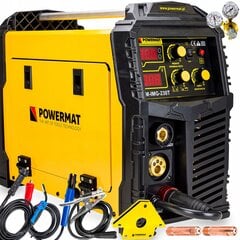 Metināšanas invertors ar piederumiem Powermat PM-IMG-230T, MIG/MAG/MMA/TIG, 230A цена и информация | Сварочные аппараты, паяльники | 220.lv