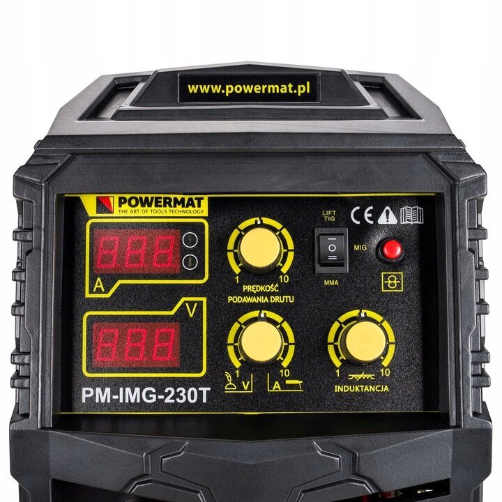 Metināšanas invertors ar piederumiem Powermat PM-IMG-230T, MIG/MAG/MMA/TIG, 230A cena un informācija | Metināšanas iekārtas, lodāmuri | 220.lv