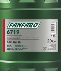 Моторное масло Fanfaro 6719 Long Life 504/507 5W-30, Audi VW Skoda 20l. цена и информация | Моторное масло | 220.lv