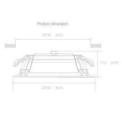 CORVI led downlight 10 3000k 10w 1200 lumen IP54 Dimmable цена и информация | Лампочки | 220.lv