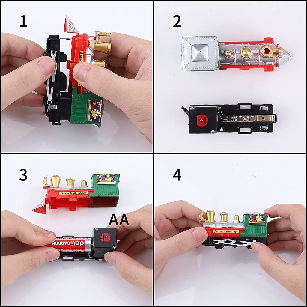 Ziemassvētku elektrovilciens Ding Yongliang cena un informācija | Rotaļlietas zēniem | 220.lv