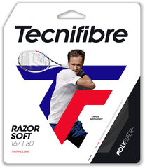 Rakešu stīgas Tecnifibre Razor soft, melnas cena un informācija | Āra tenisa preces | 220.lv