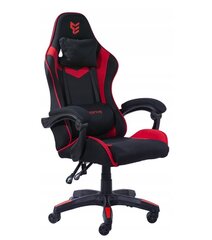 Spēļu krēsls ar spilveniem, sarkans/melns цена и информация | Офисные кресла | 220.lv