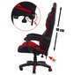 Spēļu krēsls ar spilveniem, sarkans/melns cena un informācija | Biroja krēsli | 220.lv