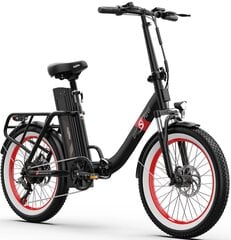 Электровелосипед OneSport OT16, 20", черный, 250Вт, 15Ач цена и информация | Электровелосипеды | 220.lv