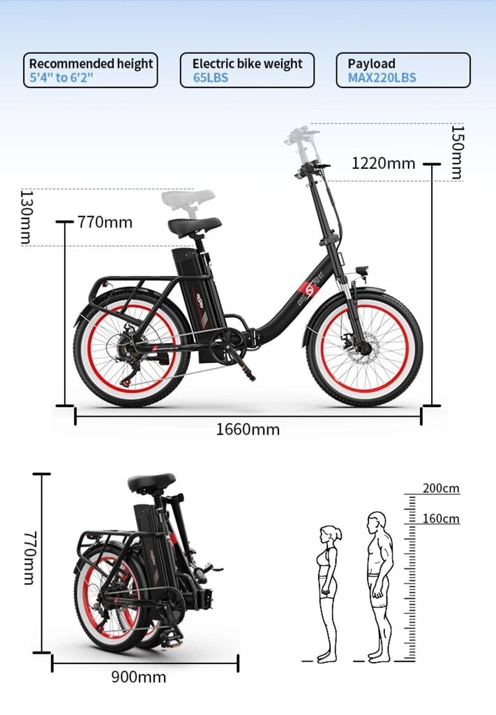 Elektriskais velosipēds OneSport OT16, 20", bēšs cena un informācija | Elektrovelosipēdi | 220.lv