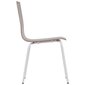 Laminēta saplākšņa krēsls Stema Werdi B, pelēkā krāsā, balts rāmis cena un informācija | Virtuves un ēdamistabas krēsli | 220.lv