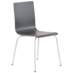 Laminēta saplākšņa krēsls Stema Werdi B, pelēkā krāsā, balts rāmis cena un informācija | Virtuves un ēdamistabas krēsli | 220.lv