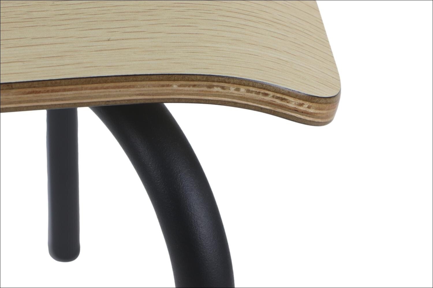 Laminēta saplākšņa krēsls Stema Werdi B, gaiši brūnā krāsā, melns rāmis цена и информация | Virtuves un ēdamistabas krēsli | 220.lv