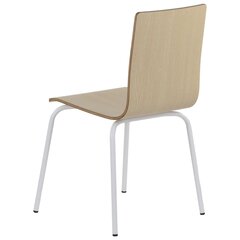Laminēta saplākšņa krēsls Stema Werdi B, gaiši brūnā krāsā, balts rāmis cena un informācija | Virtuves un ēdamistabas krēsli | 220.lv
