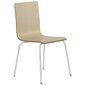Laminēta saplākšņa krēsls Stema Werdi B, gaiši brūnā krāsā, balts rāmis cena un informācija | Virtuves un ēdamistabas krēsli | 220.lv