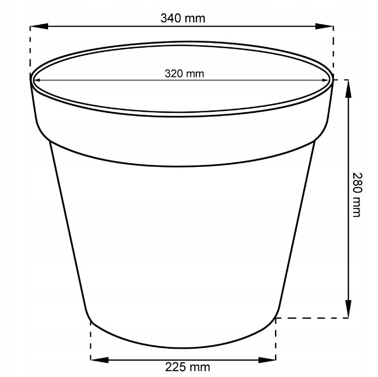 Puķu pods Botle, 34 x 28 cm cena un informācija | Puķu podi | 220.lv