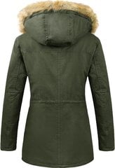 Женское зимнее пальто Uoiuxc, ветрозащитная куртка-парка, зелёная цена и информация | Женские куртки | 220.lv