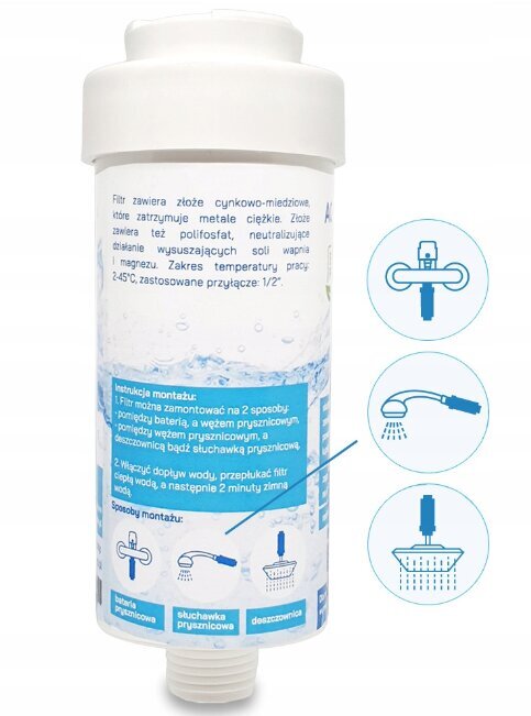 Aqua Shock dušas filtrs cena un informācija | Ūdens attīrīšanas sistēmas un filtri | 220.lv