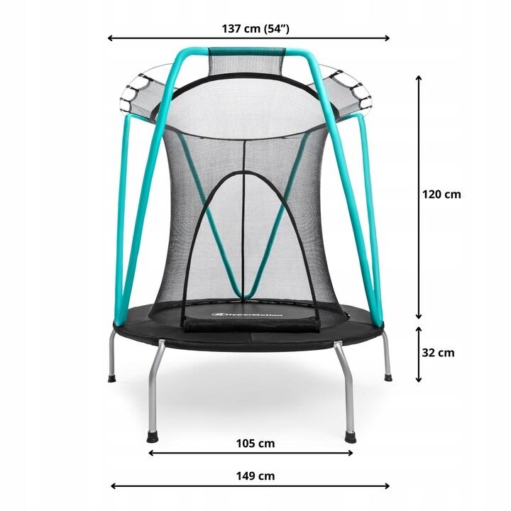 Batuts ar tīklu Hyper Motion, 105 cm cena un informācija | Batuti | 220.lv