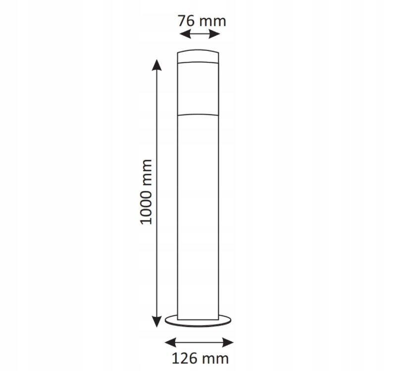 Āra lampa Polux, 100 cm, sudraba krāsā цена и информация | Āra apgaismojums | 220.lv