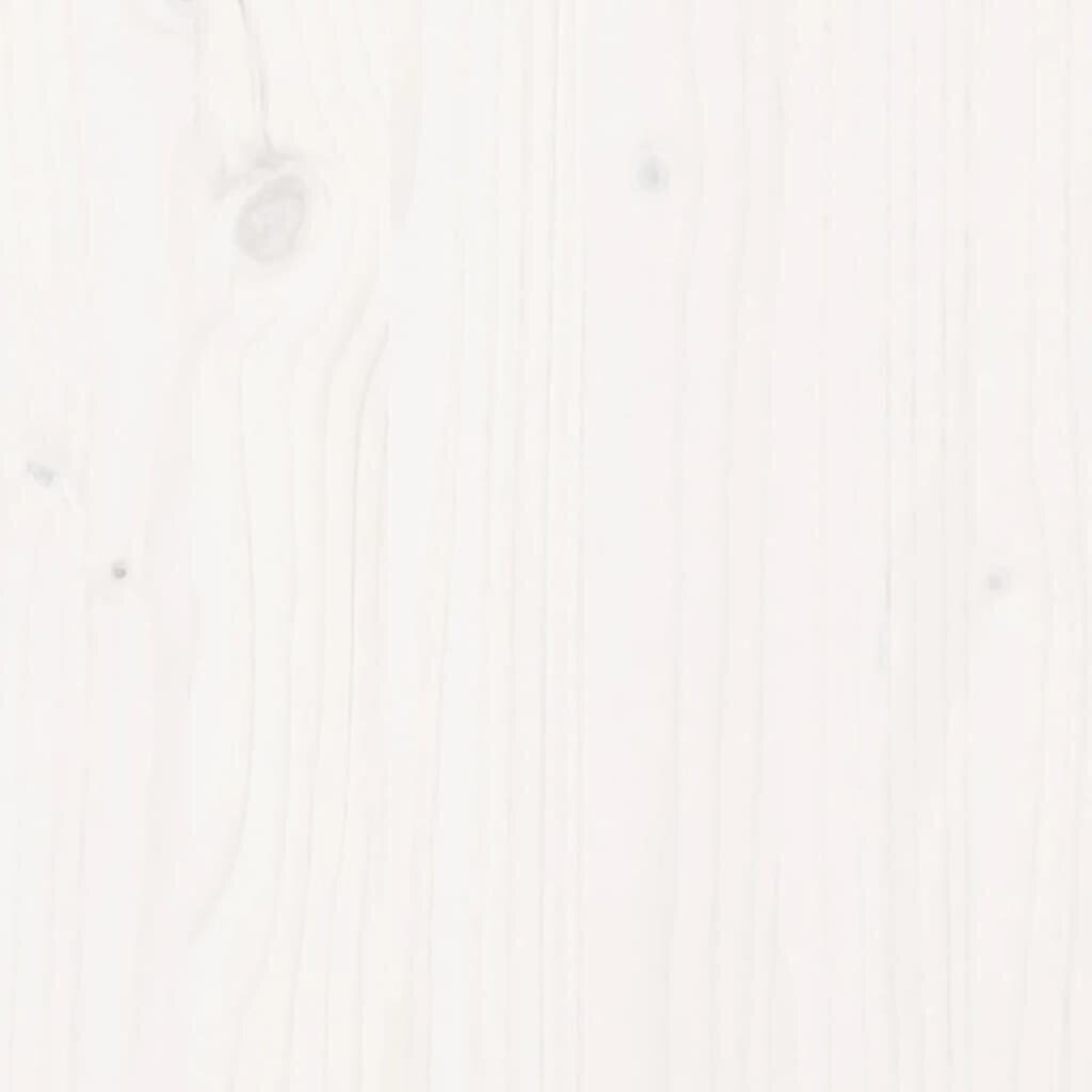 Dārza dobe, balta, 180x50x50cm, priedes masīvkoks цена и информация | Balkona kastes | 220.lv
