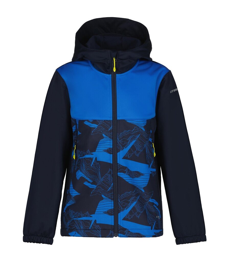 Icepeak bērnu softshell jaka Kingwood 51895-5*390, tumši zila/zila 6438568103811 цена и информация | Zēnu virsjakas | 220.lv