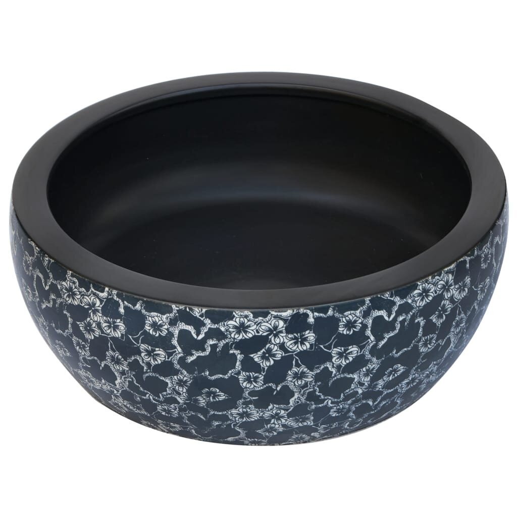 Izlietne uz galda, melna/zila, 41x14cm, keramika цена и информация | Izlietnes | 220.lv