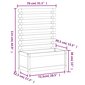 Balkona puķu kaste ar statīvu, 79x39,5x114cm cena un informācija | Balkona kastes | 220.lv