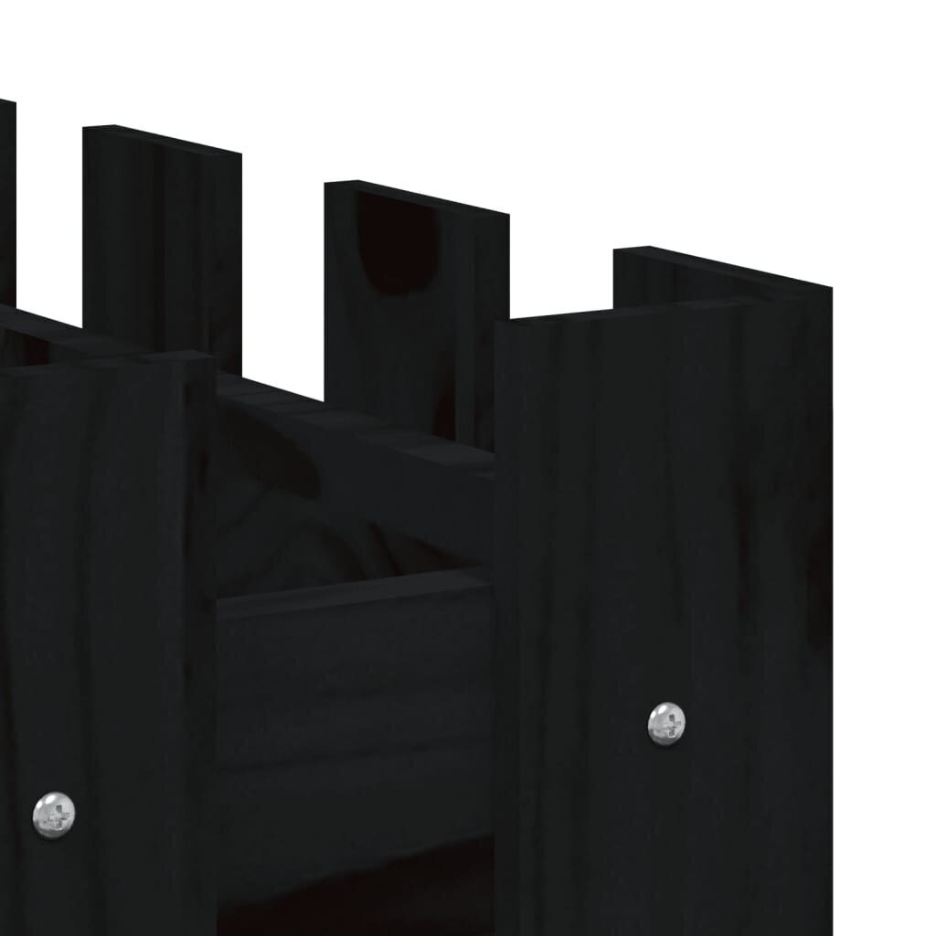 Balkona puķu kaste, melna, 150x30x30cm cena un informācija | Balkona kastes | 220.lv