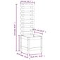Balkona puķu kaste ar statīvu, 39x39,5x114cm cena un informācija | Balkona kastes | 220.lv
