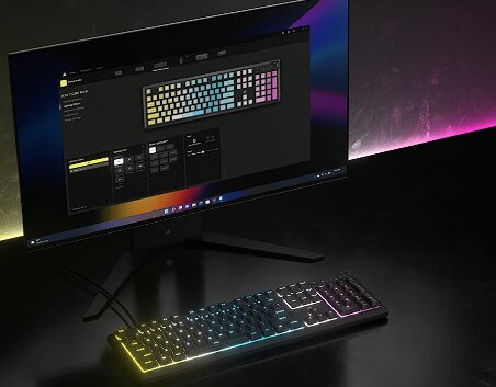 Corsair K55 Core RGB (CH-9226C65-NA) cena un informācija | Klaviatūras | 220.lv