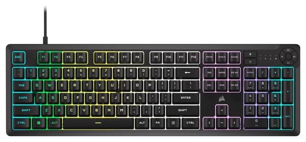 Corsair K55 Core RGB (CH-9226C65-NA) cena un informācija | Klaviatūras | 220.lv