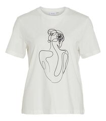 Vila женская футболка 14095532*01, белый  цена и информация | Футболка женская | 220.lv