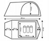 Tūristu telts Peme Taurus 3 pelēka cena un informācija | Teltis | 220.lv