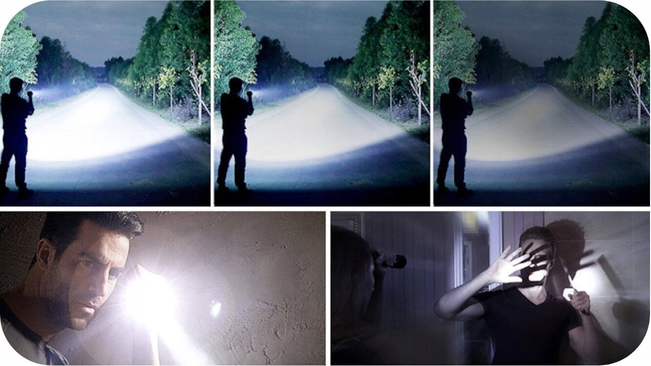 Maxsell Tactical LED lukturītis, uzlādējams, ūdensizturīgs cena un informācija | Lukturi un prožektori | 220.lv