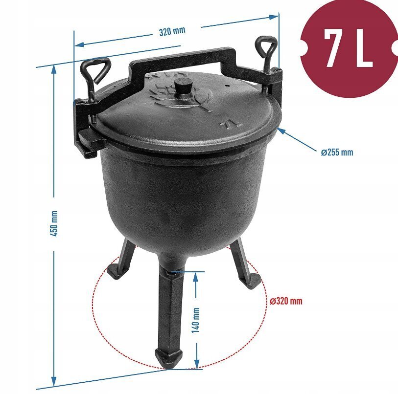 Katls Browin, 7L cena un informācija | Ugunskura katli, trauki un galda piederumi  | 220.lv