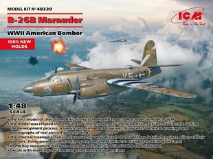 Līmējošais modelis ICM 48320 WWII American Bomber B-26B Marauder 1/48 cena un informācija | Līmējamie modeļi | 220.lv