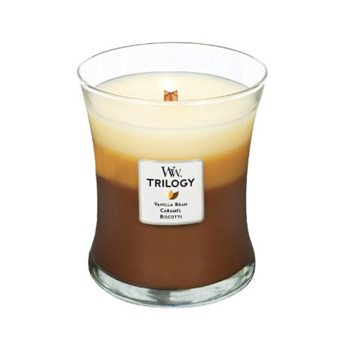 WoodWick aromātiskā svece Trilogy Cafe Sweets 275 g цена и информация | Sveces un svečturi | 220.lv