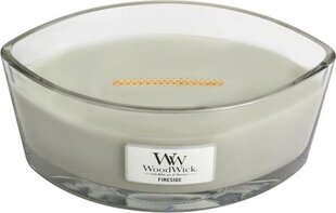 WoodWick aromātiskā svece Fireside Elipsa 453,6 g cena un informācija | Sveces un svečturi | 220.lv