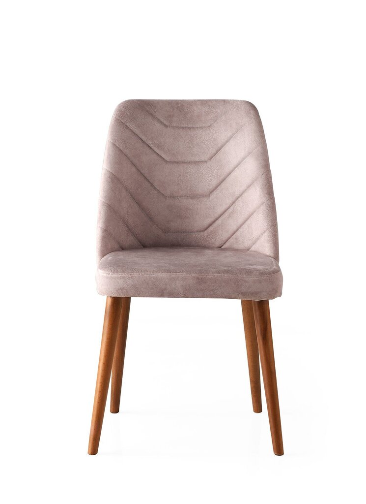 2 krēslu komplekts Kalune Design Dallas 555, bēšs/brūns cena un informācija | Virtuves un ēdamistabas krēsli | 220.lv