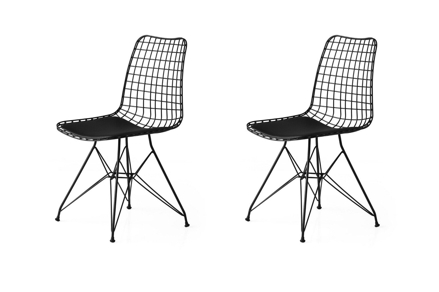 2 krēslu komplekts Kalune Design Tivoli 271, melns cena un informācija | Virtuves un ēdamistabas krēsli | 220.lv