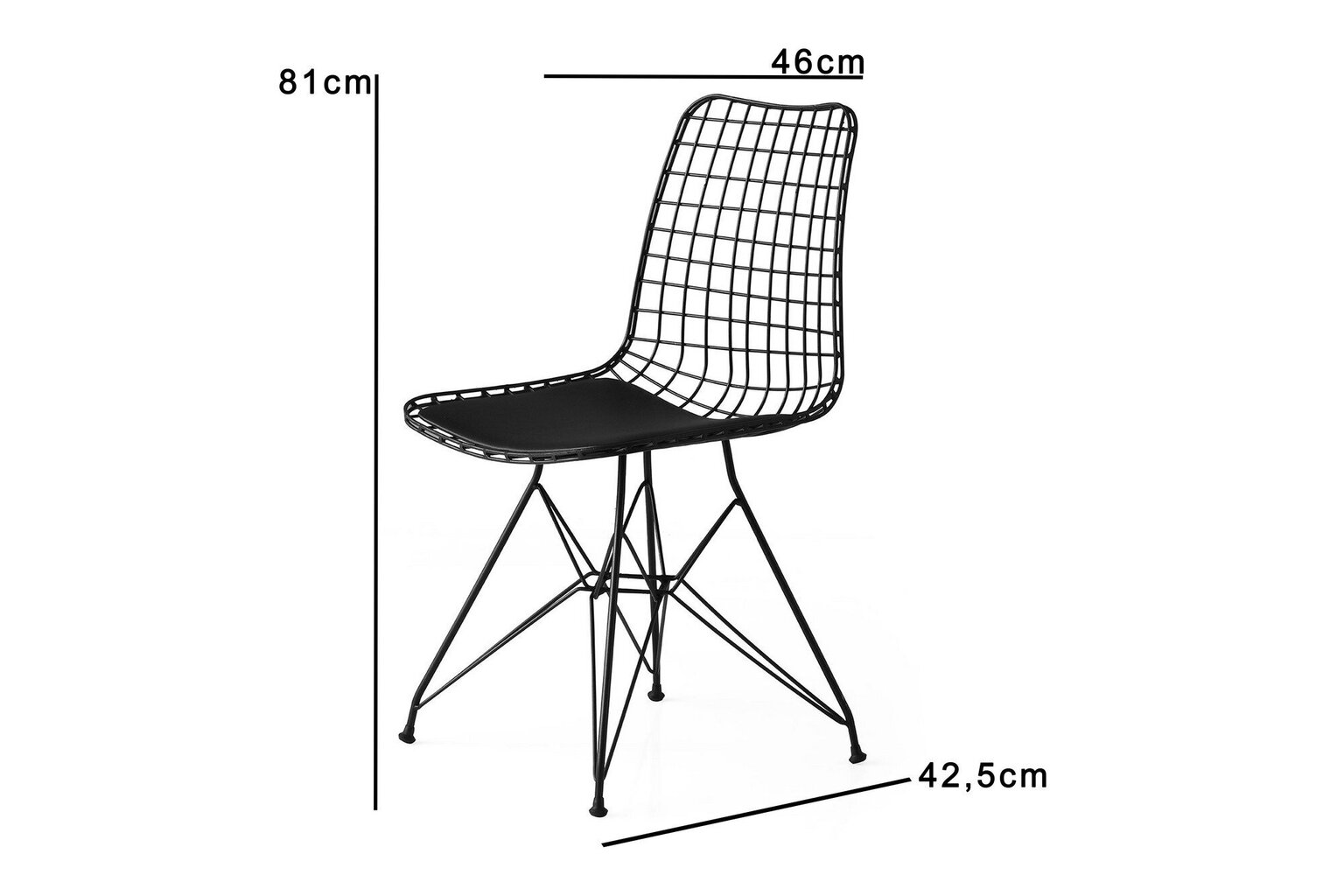 2 krēslu komplekts Kalune Design Tivoli 271, melns cena un informācija | Virtuves un ēdamistabas krēsli | 220.lv