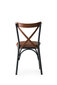 4 krēslu komplekts Kalune Design Ekol - 1332, brūns/melns cena un informācija | Virtuves un ēdamistabas krēsli | 220.lv